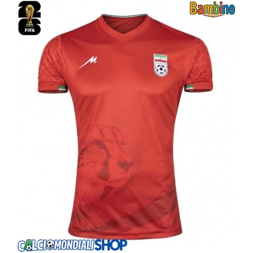 Maglie da calcio Iran Seconda Maglia Bambino Mondiali 2026  Manica Corta + Pantaloni corti)